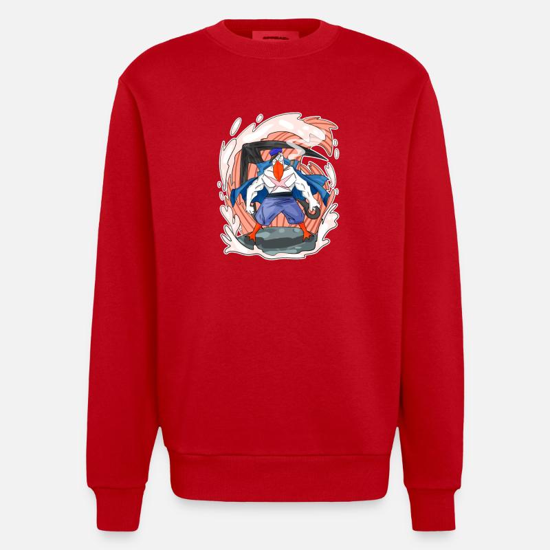 Mouette - Sweat bio épais oversize fabriqué en UE - rouge
