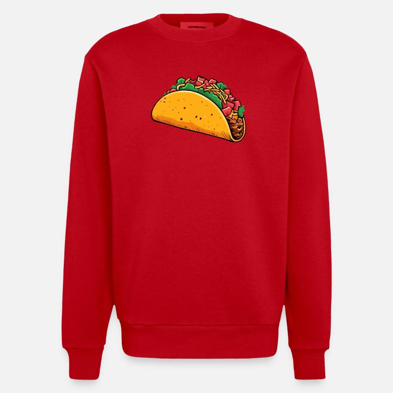 Tacos - Sweat bio épais oversize fabriqué en UE - rouge
