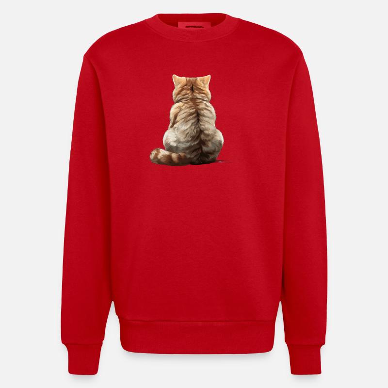 Exotic Shorthair - Sweat bio épais oversize fabriqué en UE - rouge