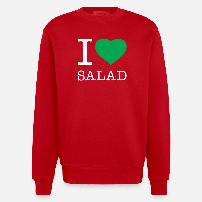J’ADORE LA SALADE - Sweat bio épais oversize fabriqué en UE - rouge