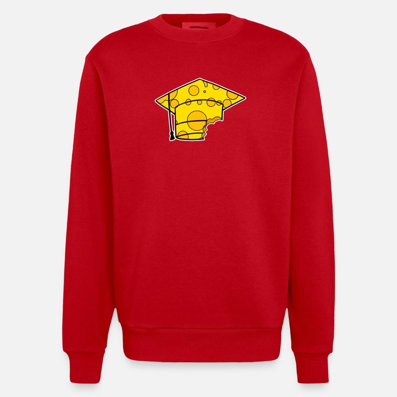 Studium Abschluss Absolventenkappe - Heavyweight Oversized Organic Crew Neck Made in EU - Rot