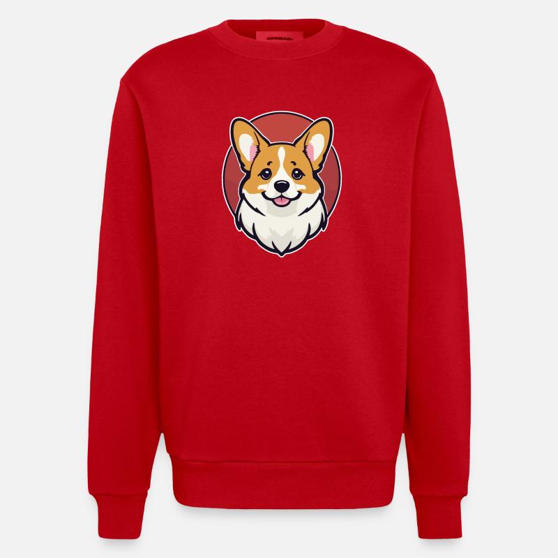 Corgi - Heavyweight Oversized Organic Crew Neck Made in EU - Rot