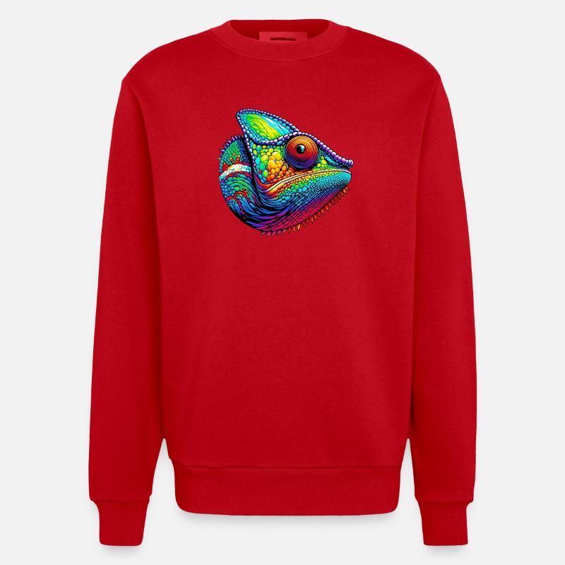Caméléon - Sweat bio épais oversize fabriqué en UE - rouge