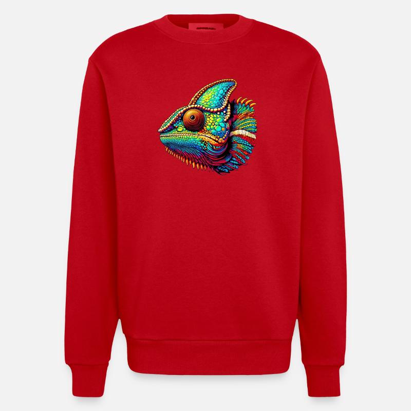 Chamäleon - Heavyweight Oversized Organic Crew Neck Made in EU - Rot