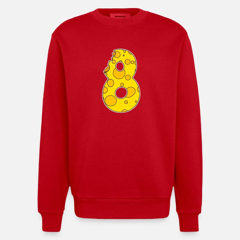 Numéro 8 Huit - Sweat bio épais oversize fabriqué en UE - rouge