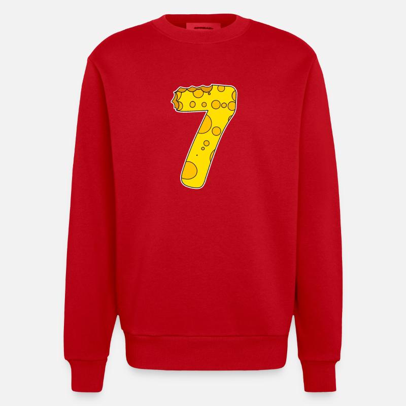 Graphique 7 - Sweat bio épais oversize fabriqué en UE - rouge