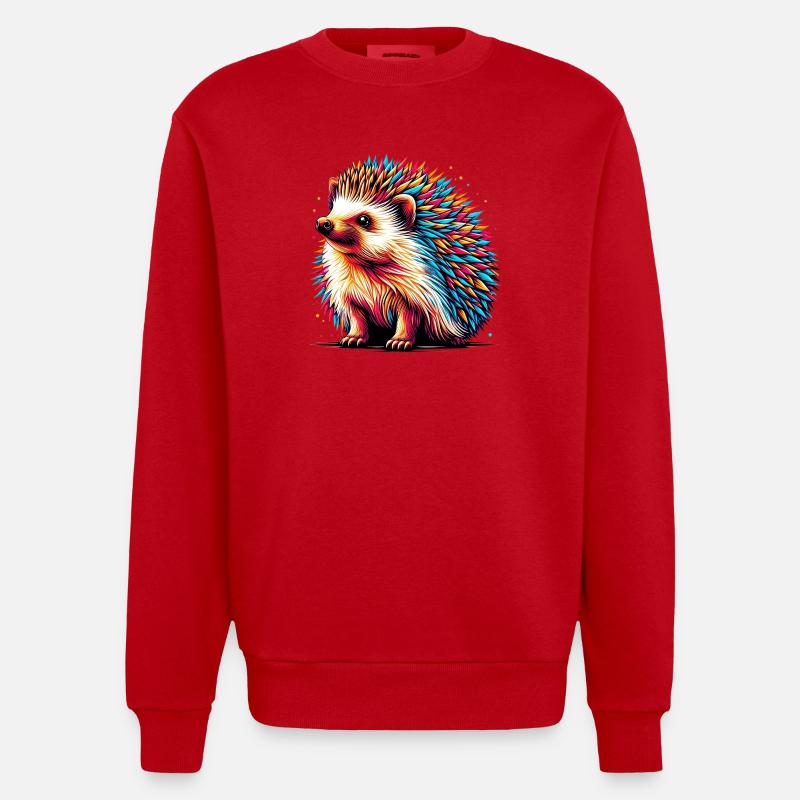 Igel - Heavyweight Oversized Organic Crew Neck Made in EU - Rot