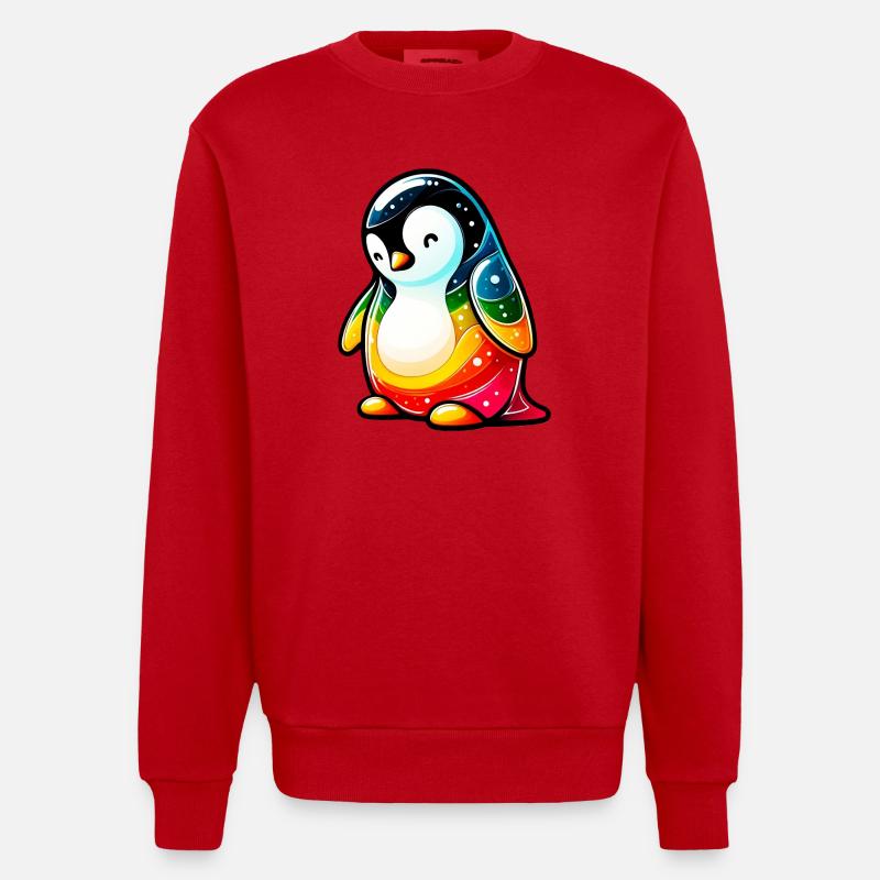 Pingouin - Sweat bio épais oversize fabriqué en UE - rouge