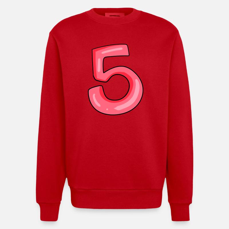 Numéro 5 Numéro - Sweat bio épais oversize fabriqué en UE - rouge