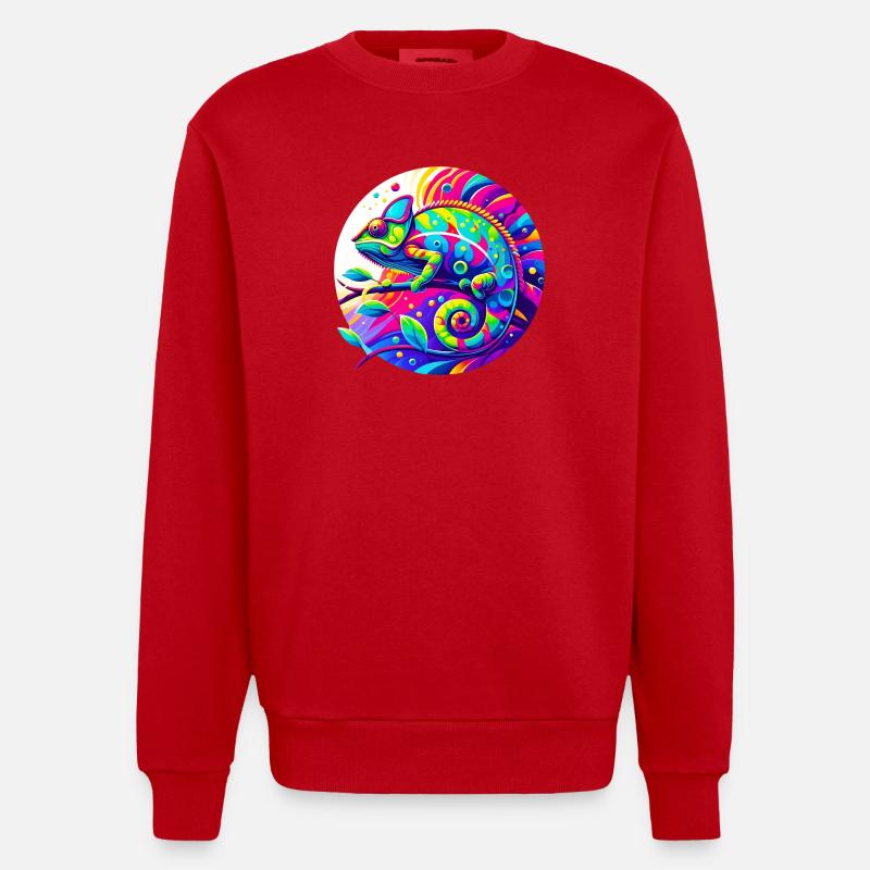 Caméléon - Sweat bio épais oversize fabriqué en UE - rouge