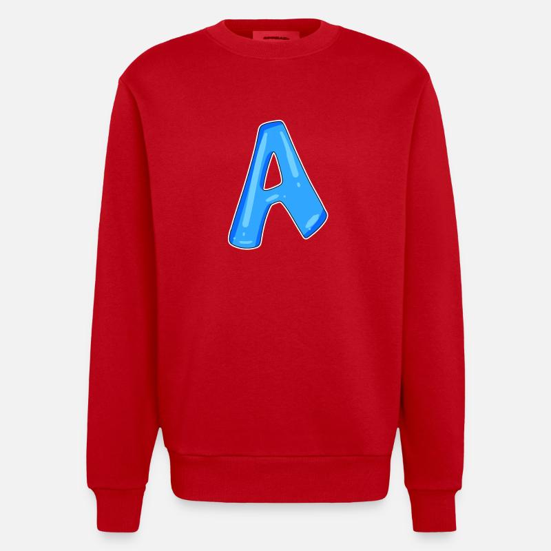 point A Point initial - Sweat bio épais oversize fabriqué en UE - rouge