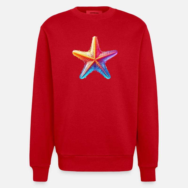 Seestern - Heavyweight Oversized Organic Crew Neck Made in EU - Rot
