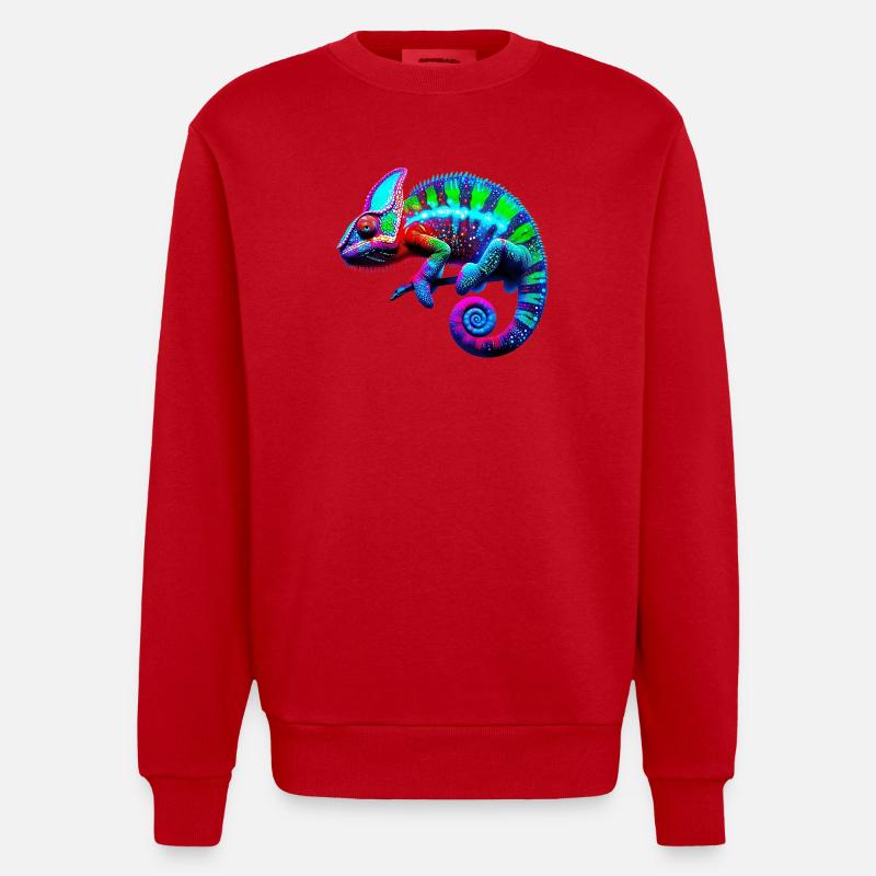Chamäleon - Heavyweight Oversized Organic Crew Neck Made in EU - Rot