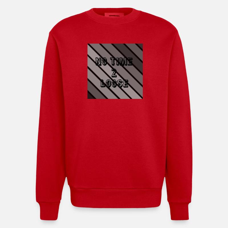 Pas de temps à perdre - Sweat bio épais oversize fabriqué en UE - rouge