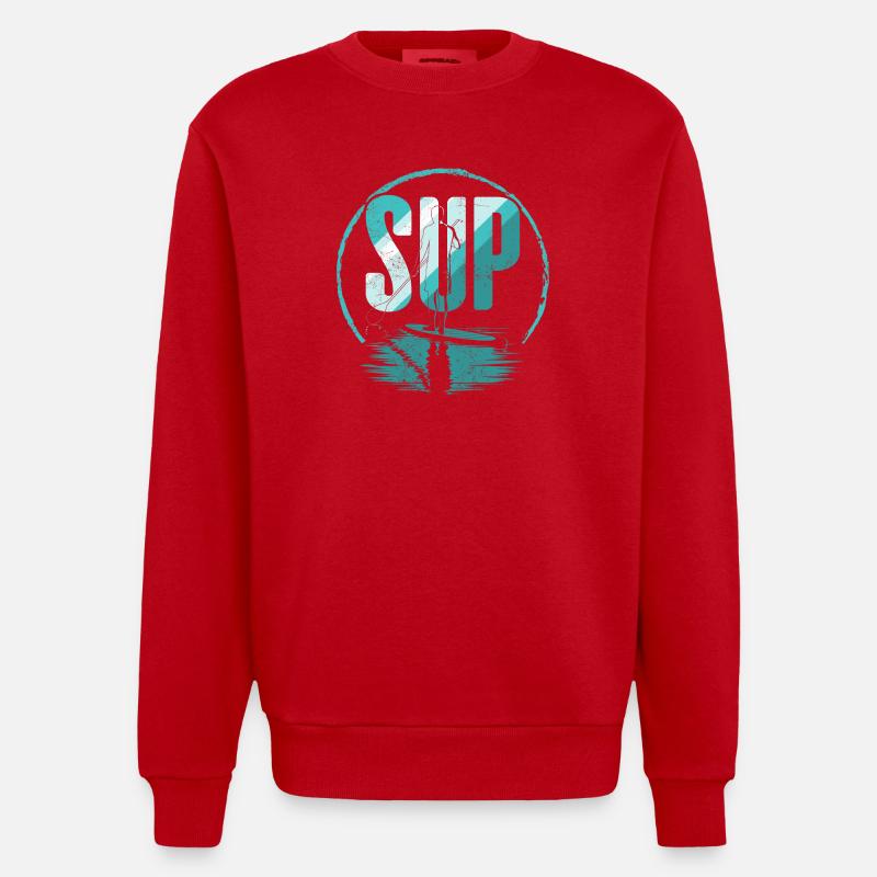 SCHLÜRFEN - Heavyweight Oversized Organic Crew Neck Made in EU - Rot