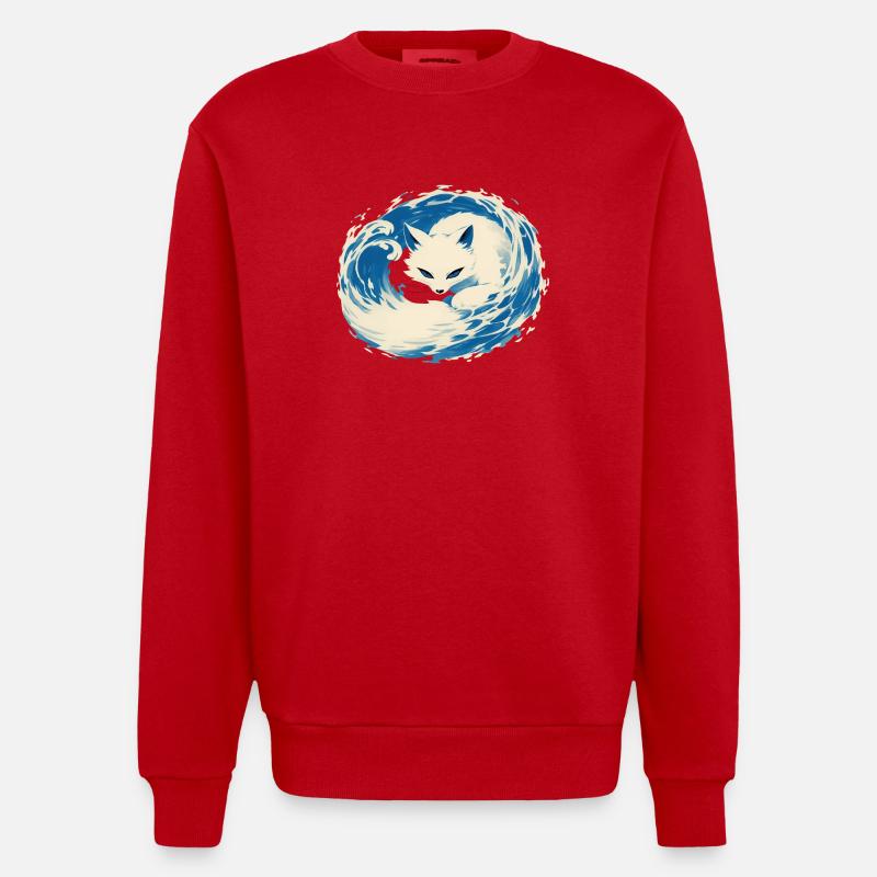 Polarfuchs - Heavyweight Oversized Organic Crew Neck Made in EU - Rot