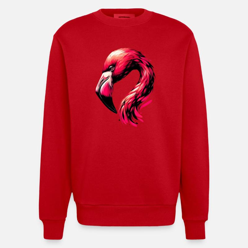 Flamant - Sweat bio épais oversize fabriqué en UE - rouge
