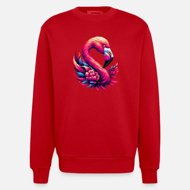 Flamant - Sweat bio épais oversize fabriqué en UE - rouge