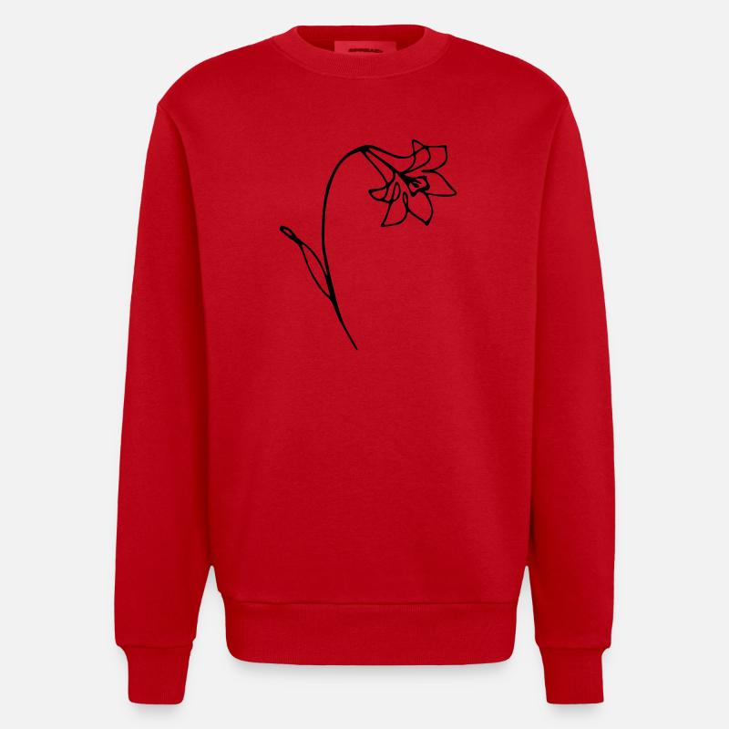 narcisse - Sweat bio épais oversize fabriqué en UE - rouge