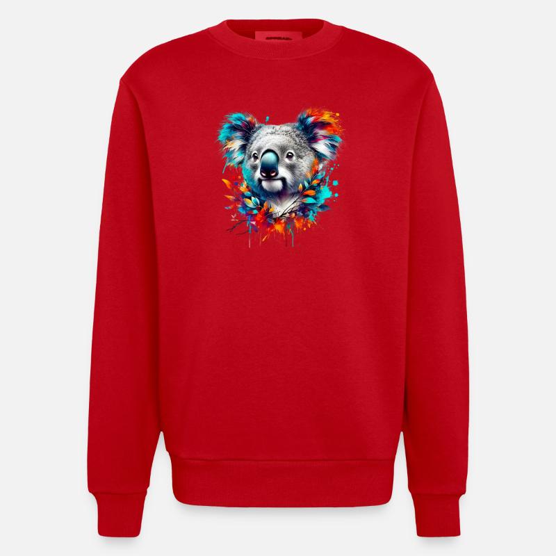 Koala - Sweat bio épais oversize fabriqué en UE - rouge