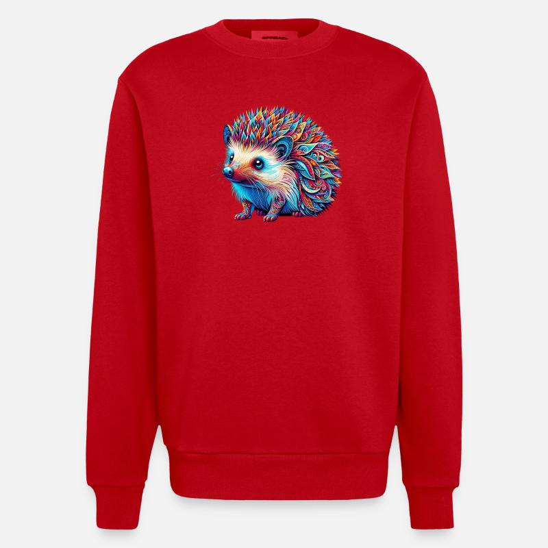Hérisson - Sweat bio épais oversize fabriqué en UE - rouge