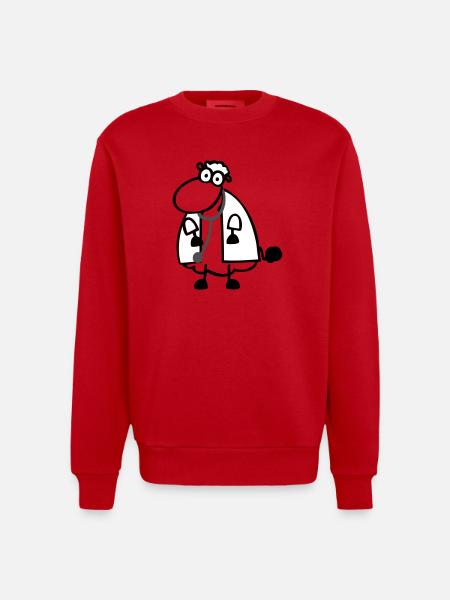 Doctor's Sheep - Heavyweight Oversized Organic Crew Neck Made in EU - red