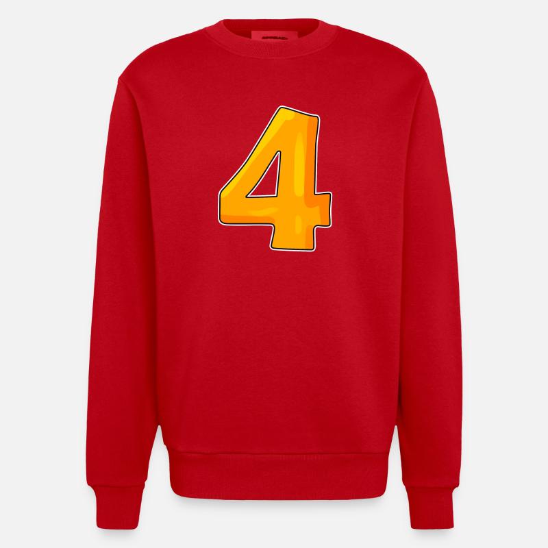 Numéro numéro 4 - Sweat bio épais oversize fabriqué en UE - rouge