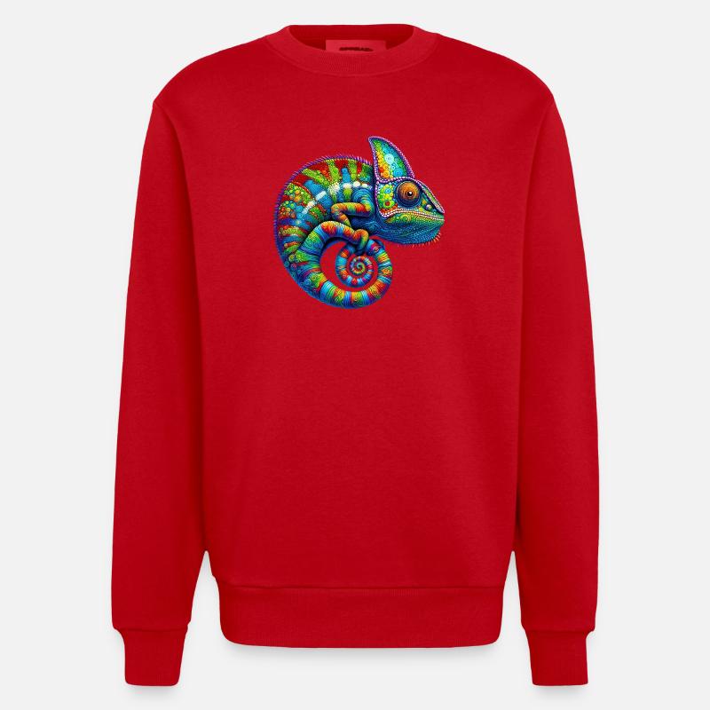 Caméléon - Sweat bio épais oversize fabriqué en UE - rouge