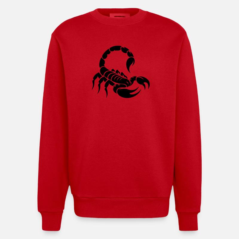 Scorpion 2 - Sweat bio épais oversize fabriqué en UE - rouge
