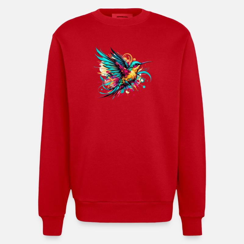 Colibri - Sweat bio épais oversize fabriqué en UE - rouge