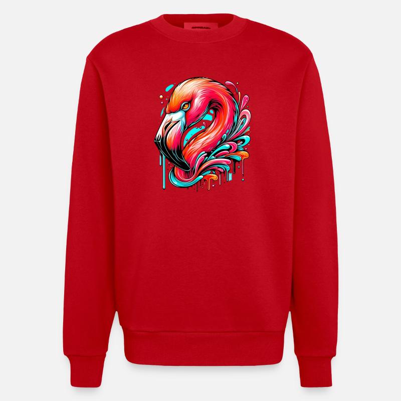 Flamant - Sweat bio épais oversize fabriqué en UE - rouge