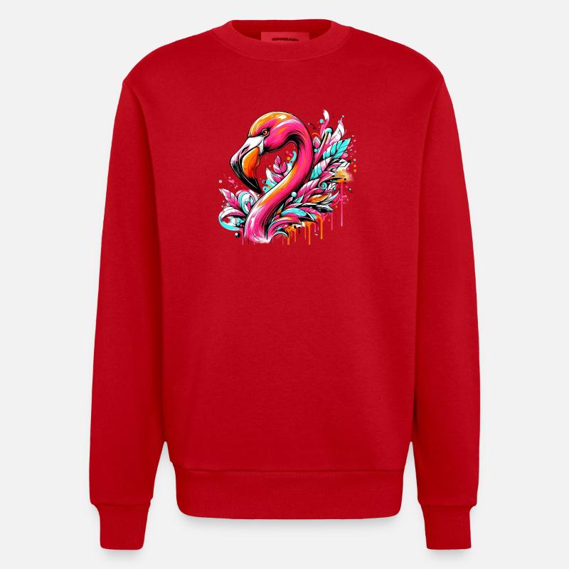 Flamant - Sweat bio épais oversize fabriqué en UE - rouge