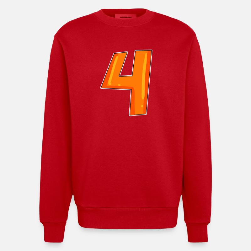 4 - Sweat bio épais oversize fabriqué en UE - rouge