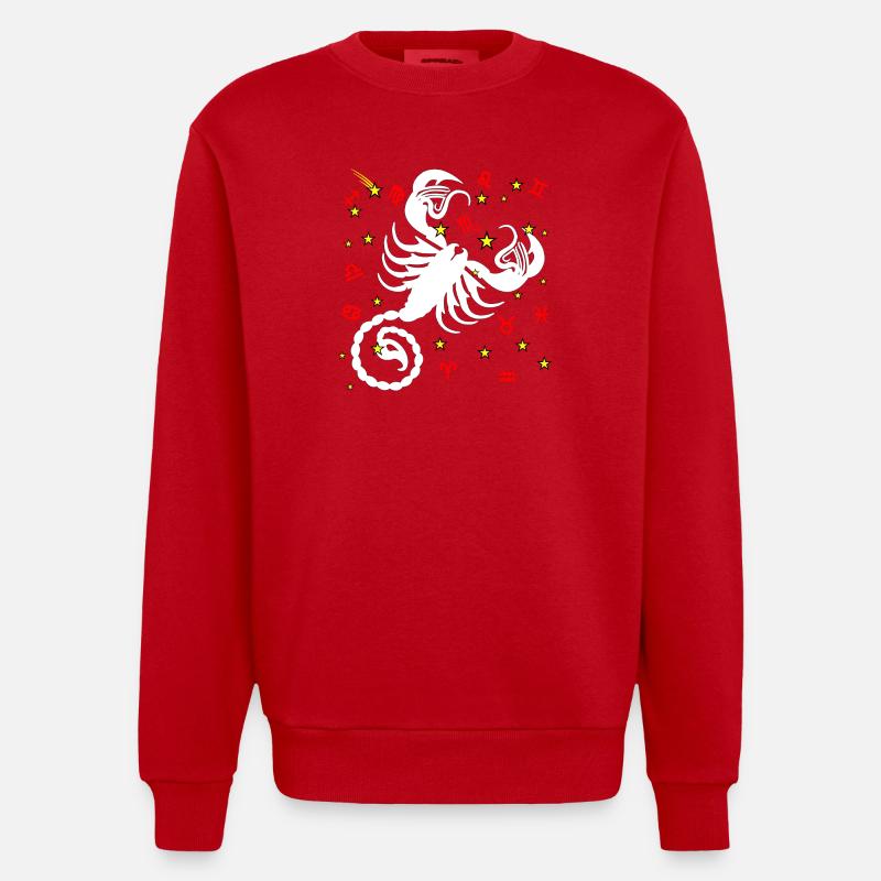 Couleur Scorpion - Sweat bio épais oversize fabriqué en UE - rouge