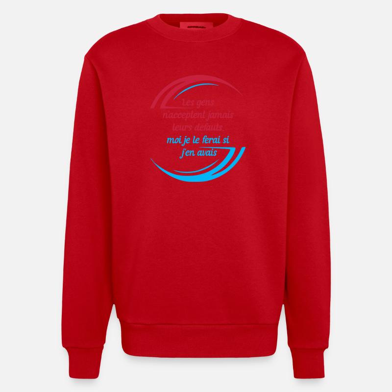 Die Fehler der Menschen - Heavyweight Oversized Organic Crew Neck Made in EU - Rot