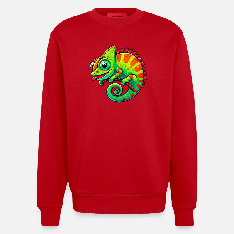 Caméléon - Sweat bio épais oversize fabriqué en UE - rouge