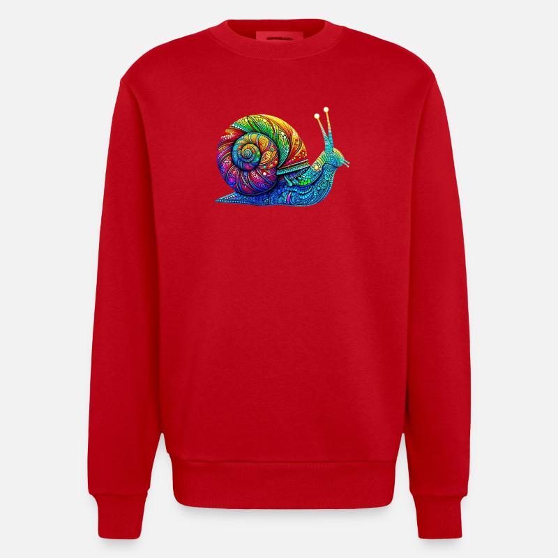 Escargot - Sweat bio épais oversize fabriqué en UE - rouge