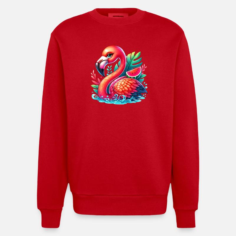 Flamant - Sweat bio épais oversize fabriqué en UE - rouge