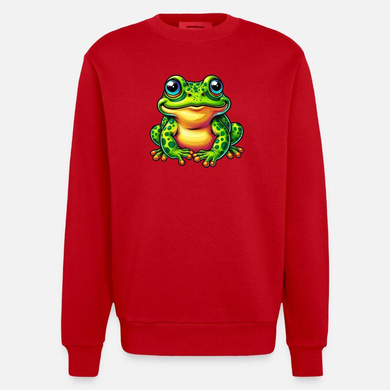 Frosch - Heavyweight Oversized Organic Crew Neck Made in EU - Rot