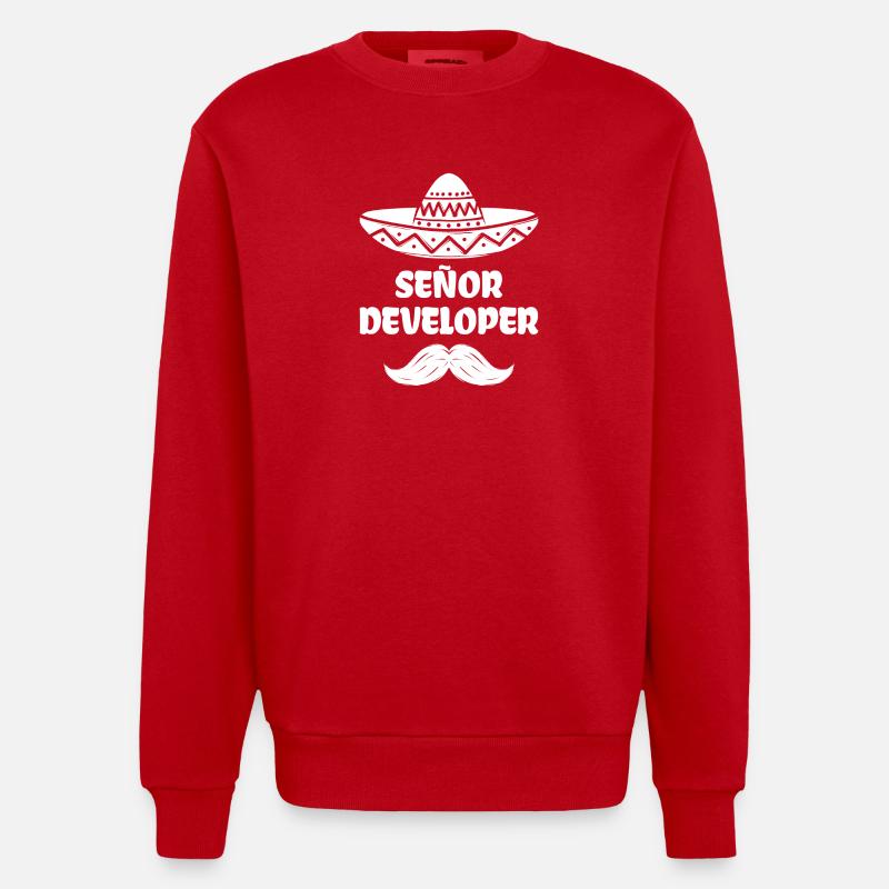 Déclaration du développeur Code Informatique Geek Scripting - Sweat bio épais oversize fabriqué en UE - rouge