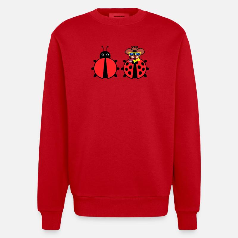 Bugs Debug Developer Bugfixing Programmer - Heavyweight Oversized Organic Crew Neck Made in EU - red