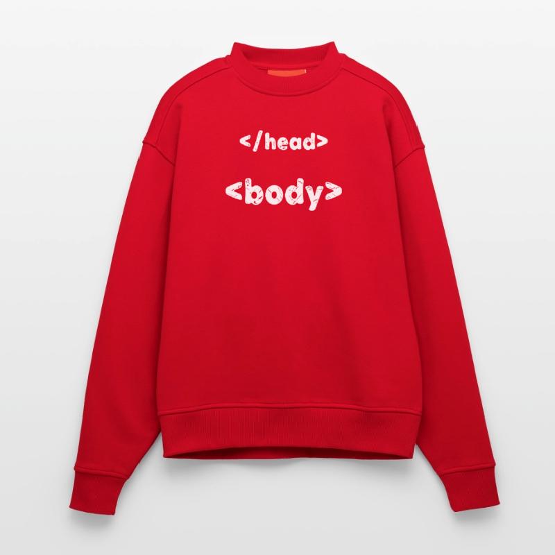 Code Programmer Developer Scripting Computer Science Heavyweight Oversized Organic Crew Neck Made in EU