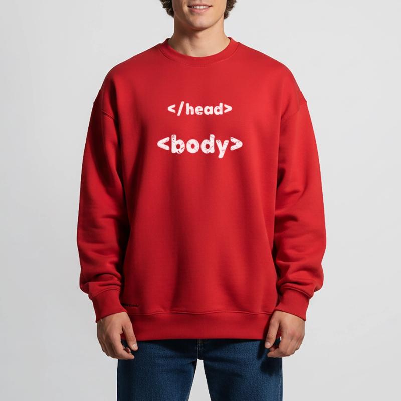 Code Programmer Developer Scripting Computer Science Heavyweight Oversized Organic Crew Neck Made in EU