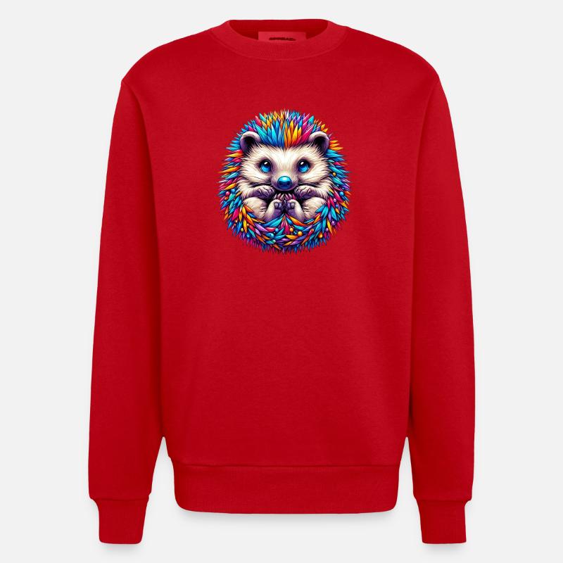 Igel - Heavyweight Oversized Organic Crew Neck Made in EU - Rot
