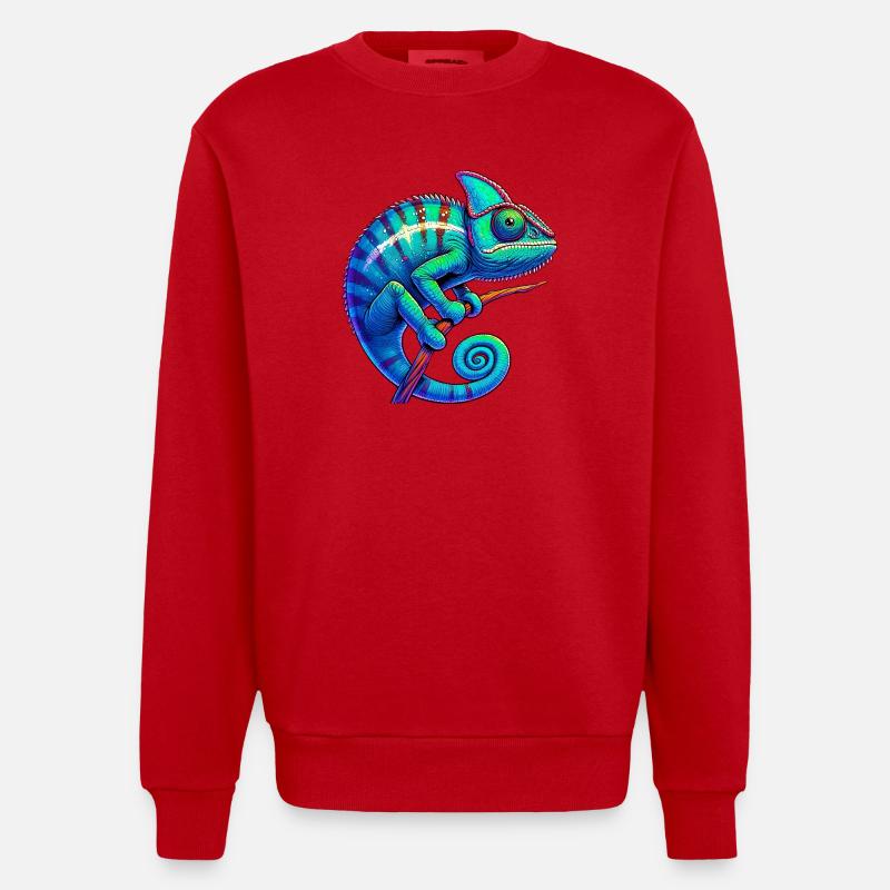 Chamäleon - Heavyweight Oversized Organic Crew Neck Made in EU - Rot