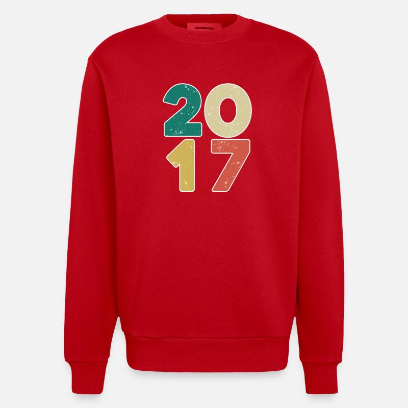 2017 - Année 2017 - Année 2017 - Sweat bio épais oversize fabriqué en UE - rouge