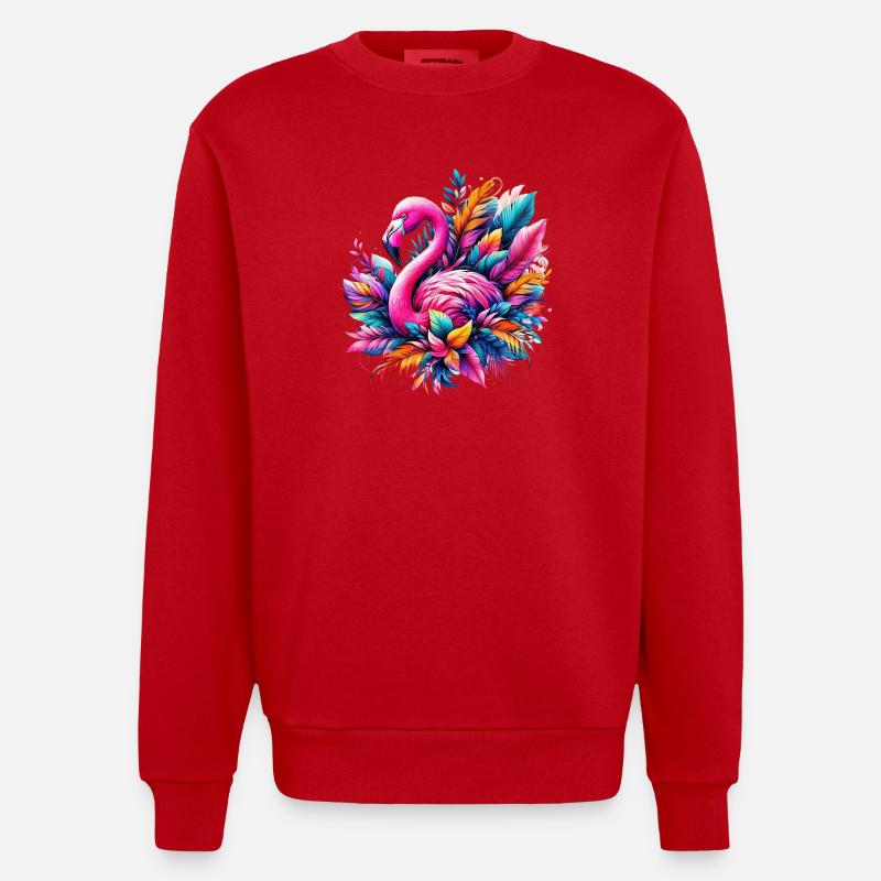 Flamant - Sweat bio épais oversize fabriqué en UE - rouge