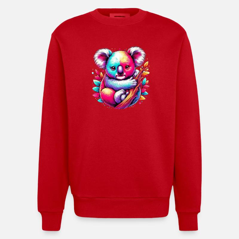 Koala - Sweat bio épais oversize fabriqué en UE - rouge