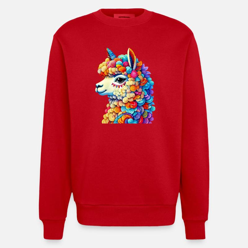 Alpaka - Heavyweight Oversized Organic Crew Neck Made in EU - Rot