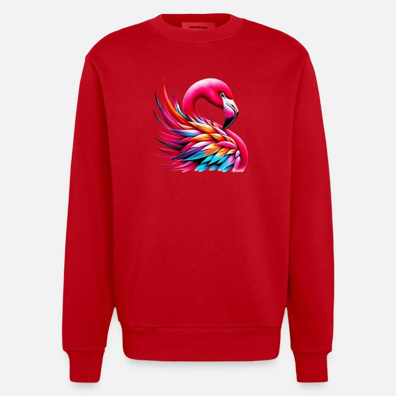 Flamant - Sweat bio épais oversize fabriqué en UE - rouge
